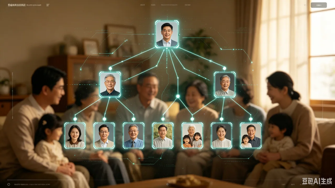 AI 家谱生成多代亲属关系网络
